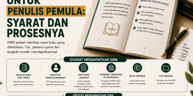 Cara mendapatkan ISBN buku untuk penulis pemula