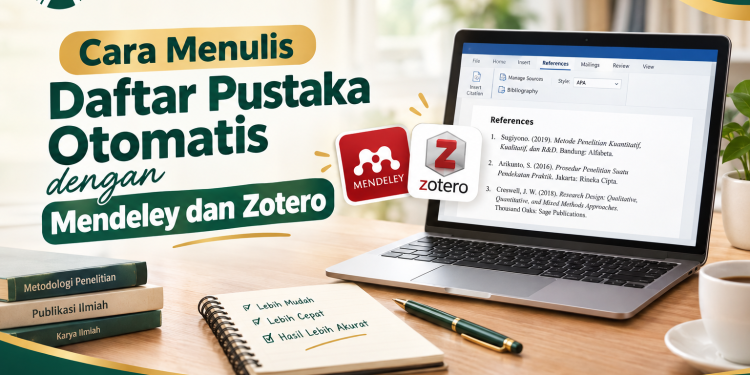 Cara menulis daftar pustaka otomatis menggunakan Mendeley dan Zotero untuk memudahkan penyusunan referensi artikel ilmiah.