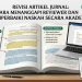 Ilustrasi proses revisi artikel jurnal akademik di atas meja kerja, menampilkan buku naskah dengan catatan perbaikan reviewer, layar laptop dengan draf revisi, sertifikat "Accepted for Publication", dan logo Penerbit Al'Adzkiya.